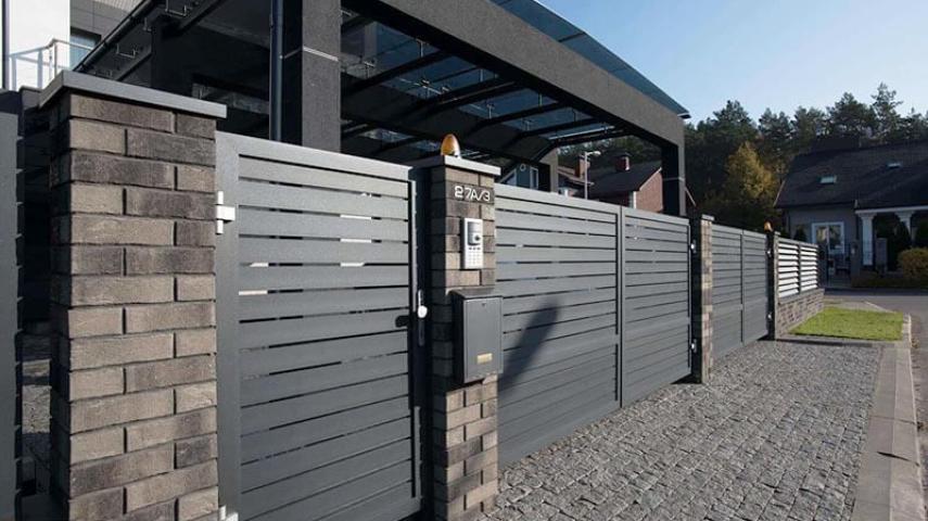 ворота с калиткой в Тбилисской